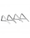 Pack de 4 pinzas sujeta-manteles de7,5 x 4 cm, de acero inoxidable, para mesas con max de 4cm de grosor. Sujetador de inox para