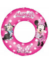 Tradineur - Flotador hinchable Minnie infantil, vinilo resistente, 56 cm diámetro. Para niños de 3 - 6 años.