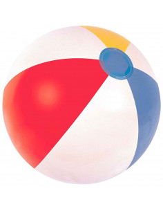 Tradineur - Pelota hinchable de colores para playa o piscina, válvula de seguridad, inflables de verano, diámetro 61 cm