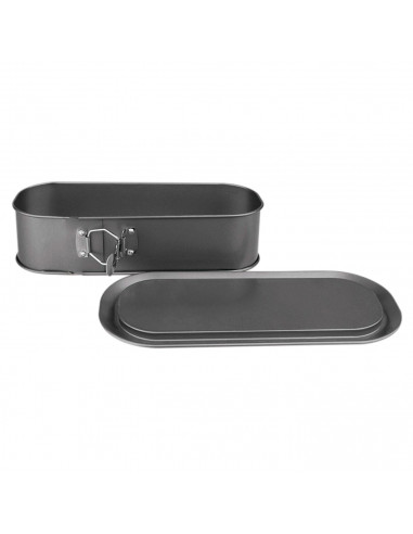 LifeStyle - Molde rectangular desmontable con bandeja antiadherente para horno 35 x 11.5 x 8,2 cm