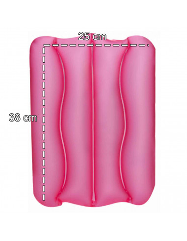 Tradineur - Almohada hinchable infantil, incluye válvula de inflado de seguridad, 38 x 25 x 5 cm, para niños de 3+ años. Color S