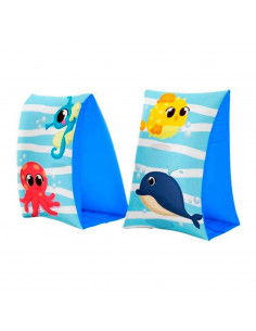 Tradineur - Manguitos infantiles de animalitos, piscina, vinilo resistente. Para niños de 3 - 6 años. 55 x 15 cm