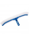 Tradineur - Cepillo limpia-piscinas curvo, PVC, compatible con mangos para limpiar piscinas, 45,7 cm anchura