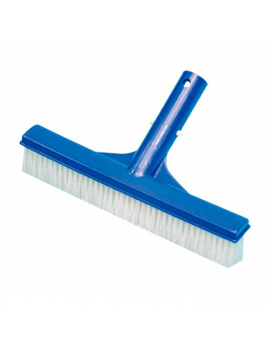 Tradineur - Cepillo limpia-piscinas recto, PVC, compatible con mangos para limpiar piscinas, 26 cm anchura.