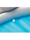 Tradineur - Piscina hinchable color gris, 512 litros de capacidad, incluye: parche de reparación. 43 x 152 cm (altura x diámetro