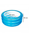 Tradineur - Piscina hinchable infantil redonda con 3 aros, 30 x 70 cm, color surtido
