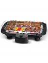 Tradineur - Barbacoa eléctrica portátil con bandeja antigoteo, parrilla con termostato ajustable, fácil de limpiar, superficie d