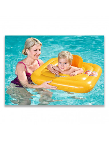 Tradineur - Flotador  infantil con asiento para bebés, incluye válvulas de seguridad, De 1 a 2 años,  69 x 69 cm