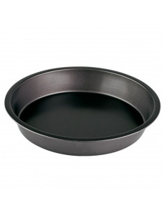 LifeStyle - Molde redondo de acero antiadherente 26 x 5 cm, recipiente, bandeja, fuente para horno, repostería, roscón, bizcocho