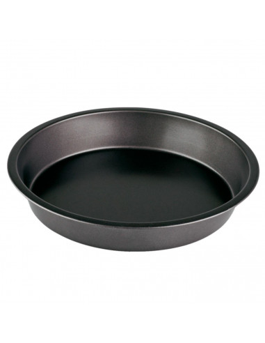 LifeStyle - Molde redondo de acero antiadherente 26 x 5 cm, recipiente, bandeja, fuente para horno, repostería, roscón, bizcocho