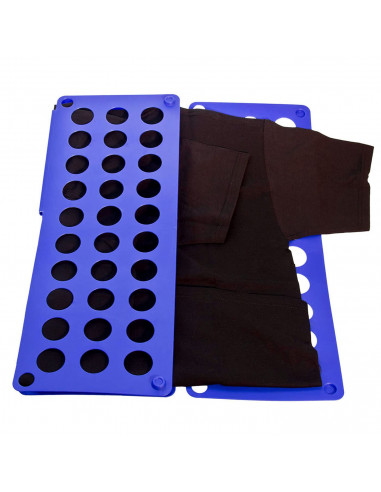 Tradineur - Doblador de ropa plegable de plástico, tabla para doblar prendas, placa de ayuda, plegar camisetas, jerséis, pantalo