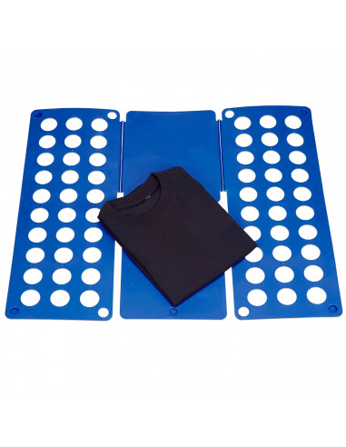Tradineur - Doblador de ropa plegable de plástico, tabla para doblar prendas, placa de ayuda, plegar camisetas, jerséis, pantalo