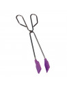 Tradineur - Tenacilla de acero inoxidable con punta de silicona 35 cm, pinzas, tenaza para carne, pescado, ensalada, barbacoa, p