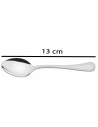 Tradineur - Set de 6 cucharas para café de acero inoxidable, cucharillas clásicas para postre, helado, tarta, té, infusiones, 13