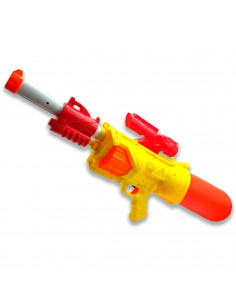 Tradineur - Pistolas de agua a presión de 76 cm, incluye cámara para guardar agua y mira, Para mayores de 3 años, 25,5 x 76 x 11