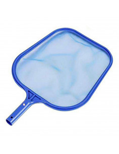 Tradineur - Recogehojas, malla resistente, limpiado de piscinas, spas o jacuzzis. Compatible con mangos. Color azul. 32 x 28,5 c