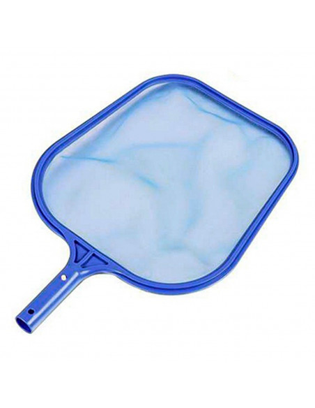 Tradineur - Recogehojas, malla resistente, limpiado de piscinas, spas o jacuzzis. Compatible con mangos. Color azul. 32 x 28,5 c