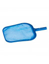 Tradineur - Recogehojas, malla resistente, limpiado de piscinas, spas o jacuzzis. Compatible con mangos. Color azul. 32 x 28,5 c