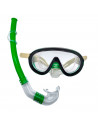 Tradineur - Set de gafas de buceo con tubo, Protección UV, Diseño estilo aviador, Fabricadas en PVC, Medida ajustable. Surtido