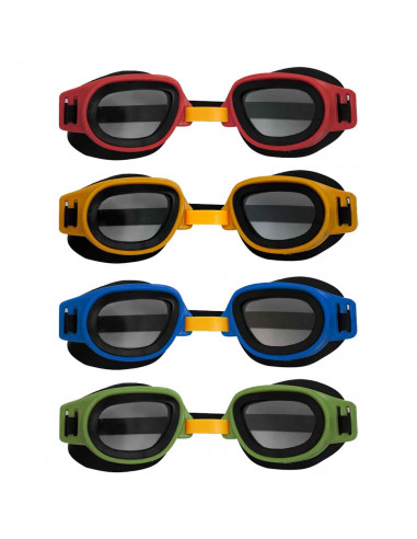 Tradineur - Gafas de buceo natación junior, Protección UV, ligeras y versátiles, Fabricadas en PVC, Medida ajustable. Color Surt