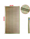 Tradineur - Esterilla de playa de fibra vegetal, enrollable, reutilizable, ligera y resistente, picnic, acampada, camping, 90 x