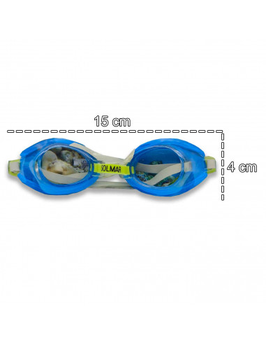 Tradineur - Gafas de buceo natación infantil, ligeras y versátiles, Fabricadas en PVC, Medida ajustable. Color Surtido. 4 x 15 c