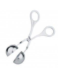 LifeStyle - Molde para albóndigas o croquetas de 4,7 cm de diámetro y de acero inoxidable. Pinza de inox en forma de bola para c