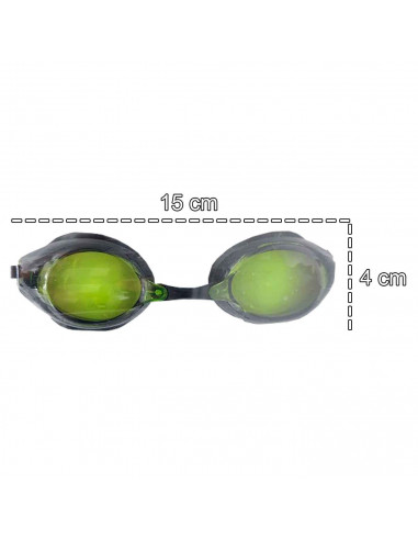 Tradineur - Gafas de natacion Centauro, Protección UV, ligeras y versátiles, Fabricadas en Silicona, Medida ajustable. Color Sur