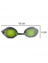 Tradineur - Gafas de natacion Centauro, Protección UV, ligeras y versátiles, Fabricadas en Silicona, Medida ajustable. Color Sur