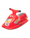 Tradineur - Flotador hinchable infantil con forma de moto de agua, vinilo resistente, valvula de seguridad. 89 x 46 cm.