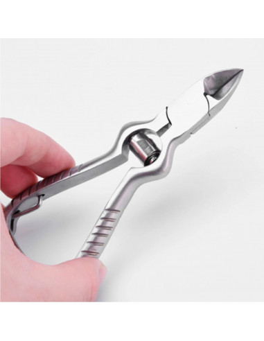 Tradineur - Alicates de pedicura, cortaúñas de acero inoxidable, tenazas, pinza para uñas de pies gruesas y duras, uñas encarnad