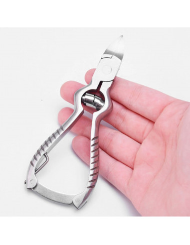 Tradineur - Alicates de pedicura, cortaúñas de acero inoxidable, tenazas, pinza para uñas de pies gruesas y duras, uñas encarnad