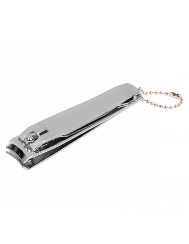 Tradineur - Cortaúñas para pedicura de acero inoxidable con lima, pinza clásica para cortar uñas de pies y manos, manicura, prof