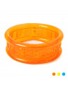 Tradineur - Piscina hinchable infantil, vinilo resistente, válvula de seguridad, 3 cámaras de aire, 64 x 25 cm, color aleatorio