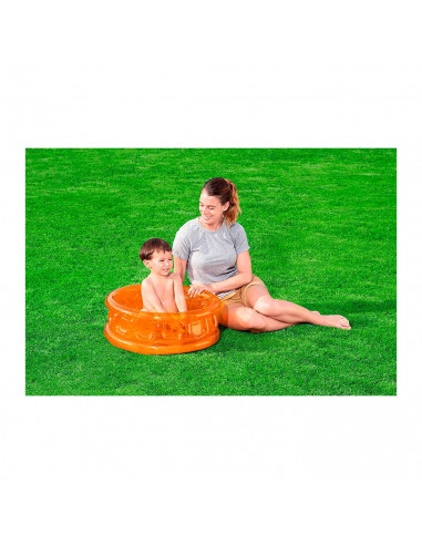 Tradineur - Piscina hinchable infantil, vinilo resistente, válvula de seguridad, 3 cámaras de aire, 64 x 25 cm, color aleatorio