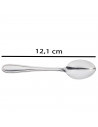 Tradineur - Set de 6 cucharas moka de acero inoxidable, cucharillas clásicas para postre, helado, tarta, té, infusiones, 12 cm