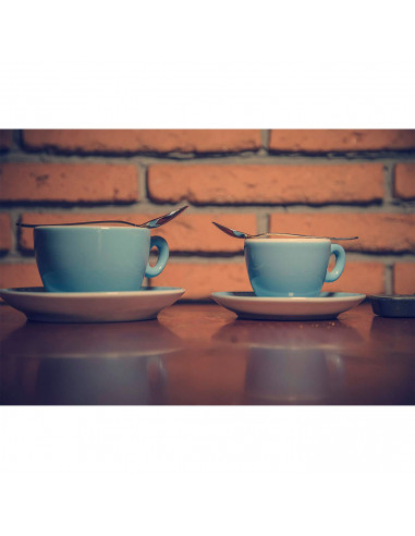 Tradineur - Set de 6 cucharas moka de acero inoxidable, cucharillas clásicas para postre, helado, tarta, té, infusiones, 12 cm