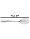 Tradineur - Set de 3 cucharas soperas de acero inoxidable, cucharas de mesa clásicas para sopas, caldos, potajes, 19,5 cm