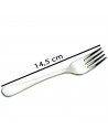 Tradineur - Set de 6 tenedores lunch de acero inoxidable, cubiertos clásicos para postre, tarta, helado, aptos para lavavajillas