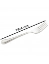 Tradineur - Set de 3 tenedores de mesa de acero inoxidable, cubiertos clásicos para carne, aptos para lavavajillas, 19,4 cm