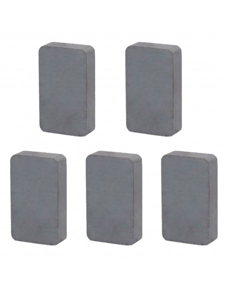 Tradineur - Pack de 5 imanes rectangulares, hierros magnéticos potentes para bricolaje, artesanía, manualidades, 28 x 15 x 5,5 m