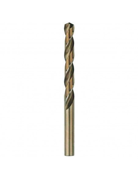Tradineur - Broca espiral de acero inoxidable, válida para perforar hierro y aluminio, bricolaje, carpintería, color dorado, 7,5