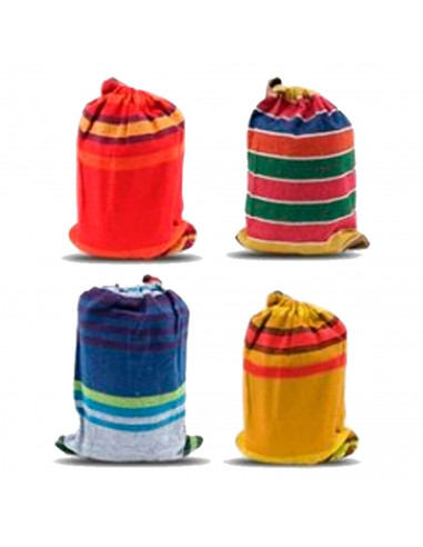 Tradineur - Hamaca de más de 2M de longitud, fabricado en algodón y poliéster. Colores Surtidos.