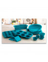 Tradineur - Molde para moffins, fabricada en silicona, 6 moldes para muffins, apto para horno, microondas y frigorífico. 26,5 x