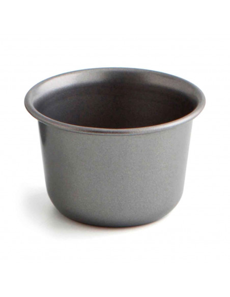 Tradineur - Molde redondo para flan antiadherente. Fabricado en acero, apto para horno y lavavajillas. 5 x 7,5 cm (alto x diámet